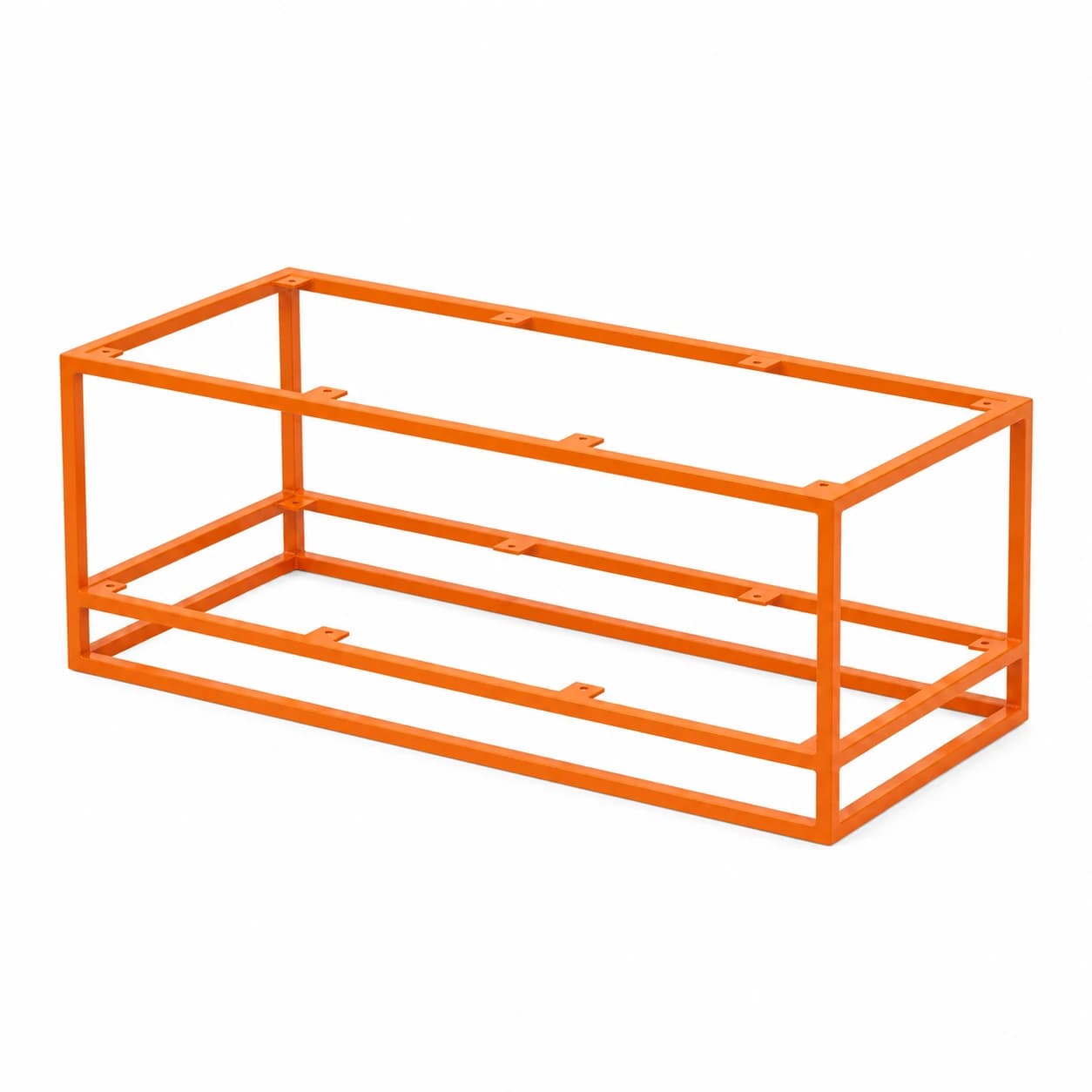 KUBO-2 Couchtisch-Gestell aus Stahl in Reinorange (RAL 2004)