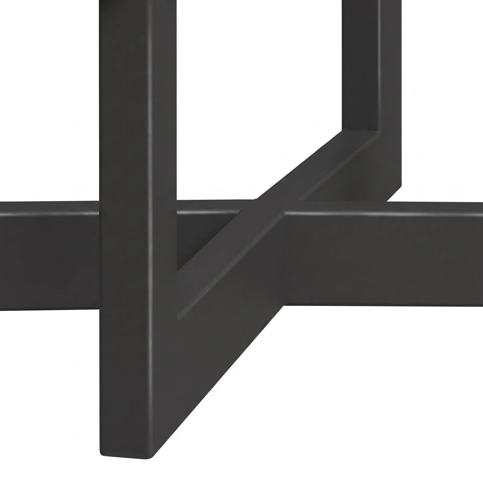 MODEL-U14 Couchtisch-Gestell aus Stahl in Schwarz, Detailansicht