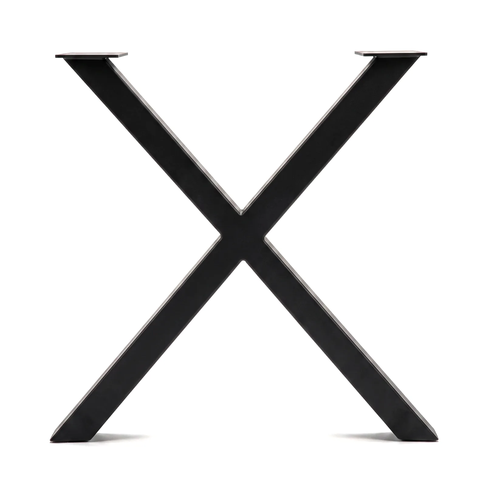 MODEL-XR Tischbeine aus Stahl in Schwarz, Frontansicht