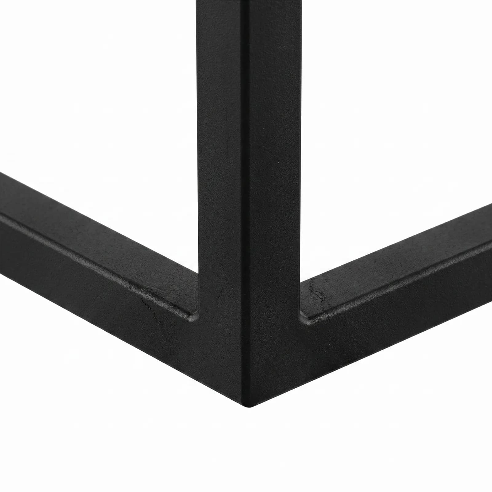KUBO-1 Couchtisch-Gestell aus Stahl in Schwarz, Detailansicht