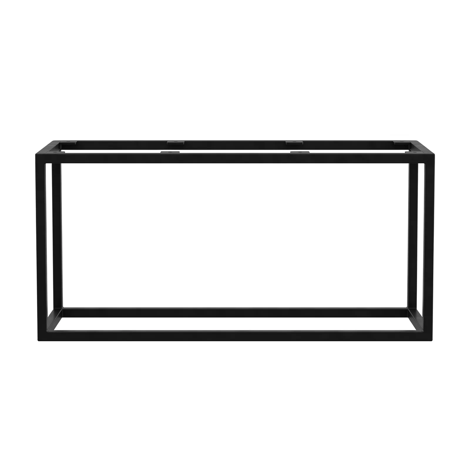 KUBO-1 Couchtisch-Gestell aus Stahl in Schwarz, Frontansicht
