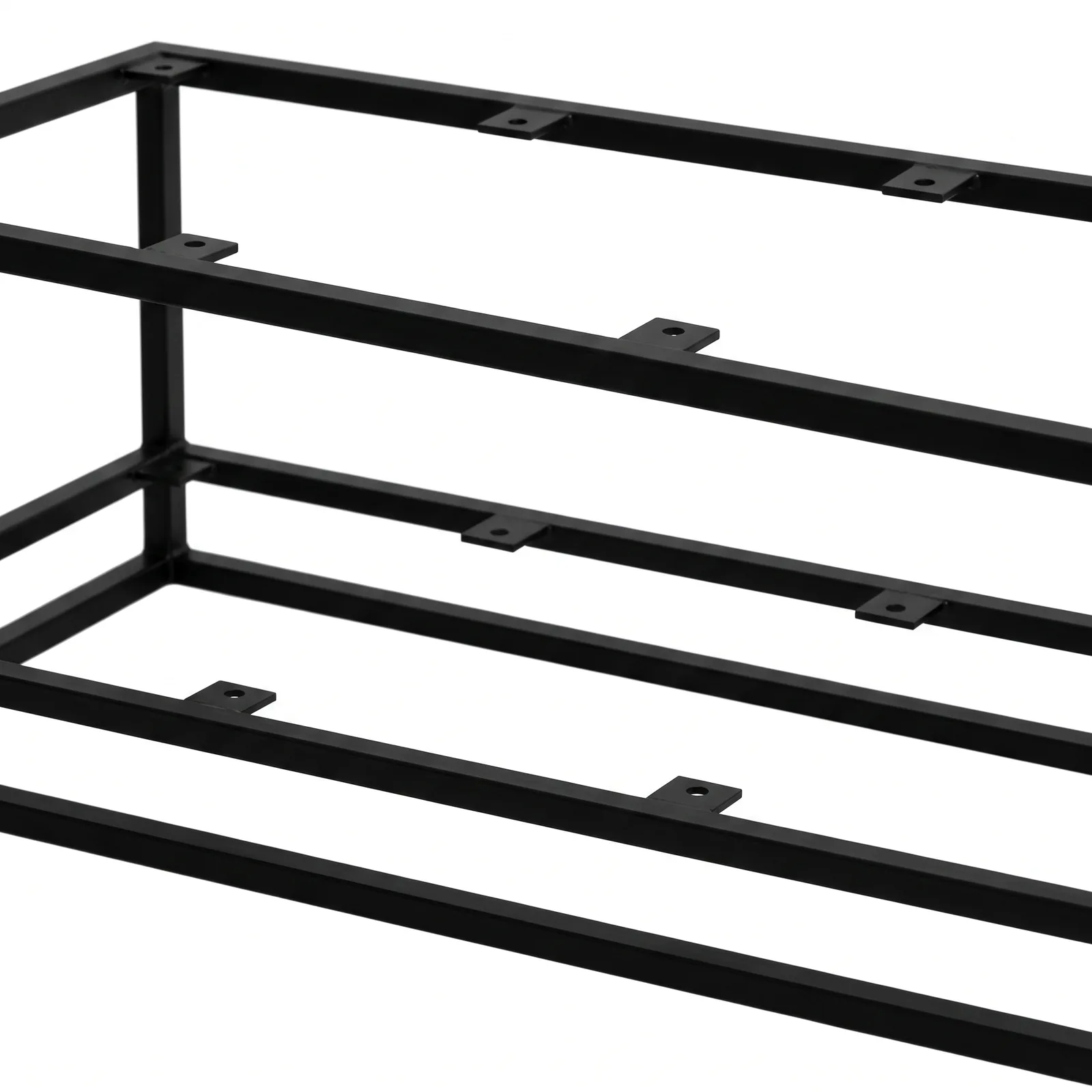 KUBO-2 Couchtisch-Gestell aus Stahl in Schwarz, Detailansicht