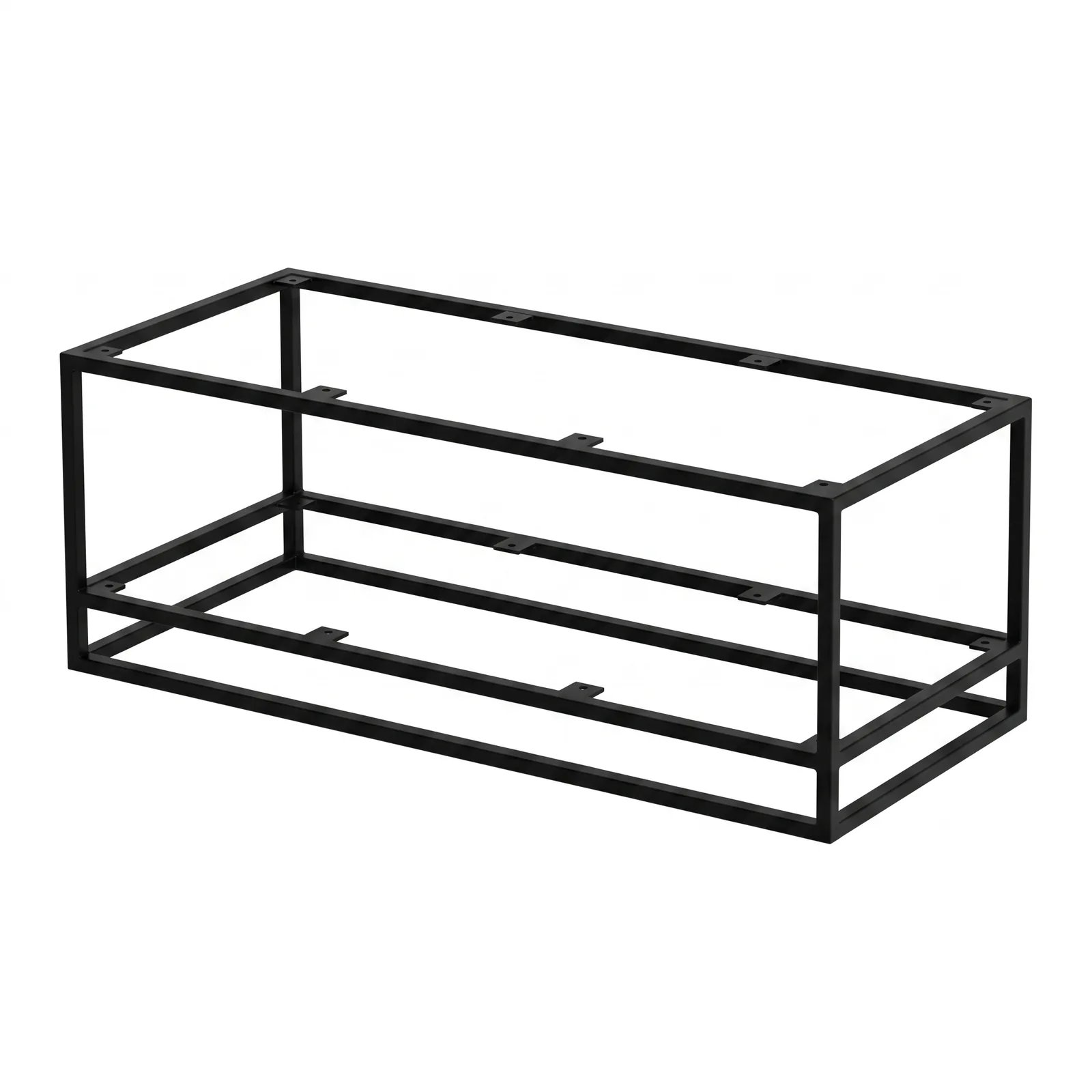 KUBO-2 Couchtisch-Gestell aus Stahl in Schwarz