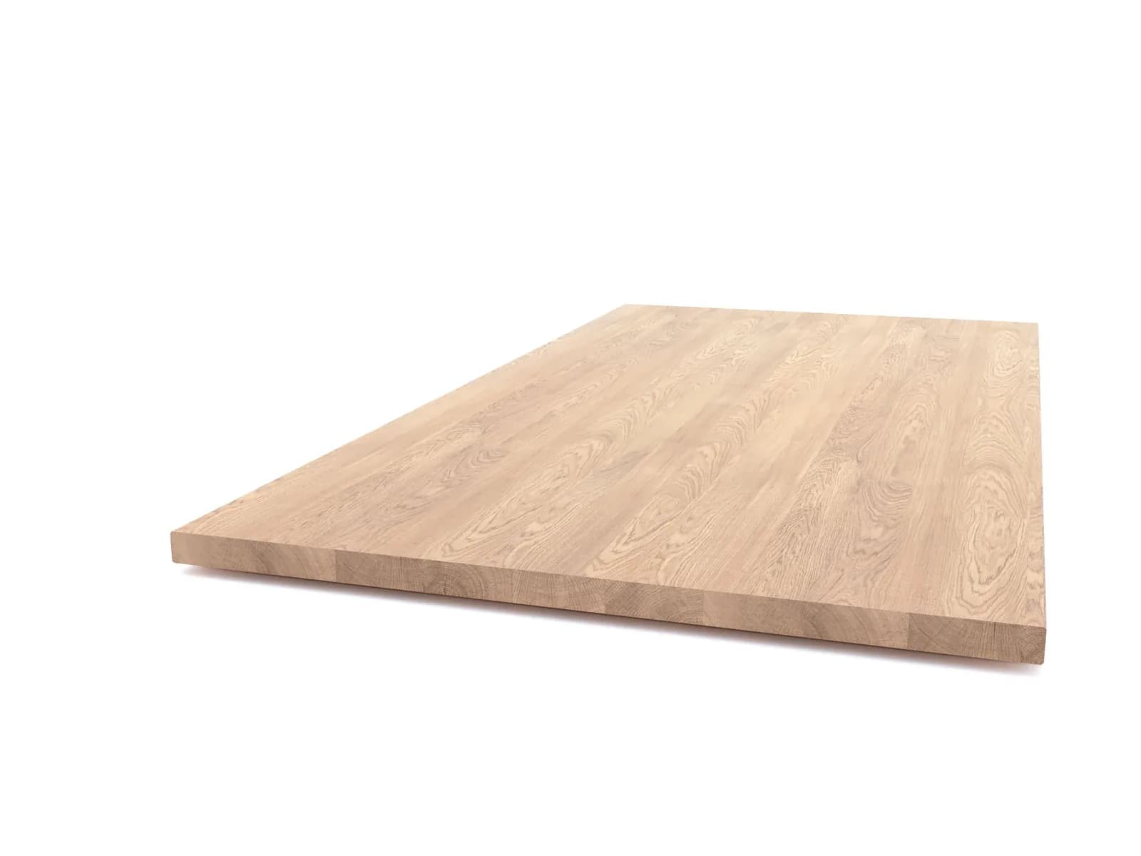 Leimholzplatte aus massiver Eiche mit durchgehenden Lamellen